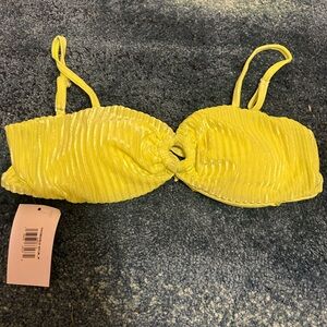 Dippin' Daisy's Yellow Ribbed Bikini Top